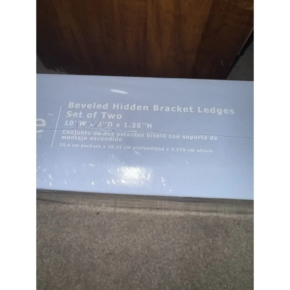 Lot of 2 inPlace Floating Shelves 10” Hidden Bracket Wall Ledge Sets Black NOB
